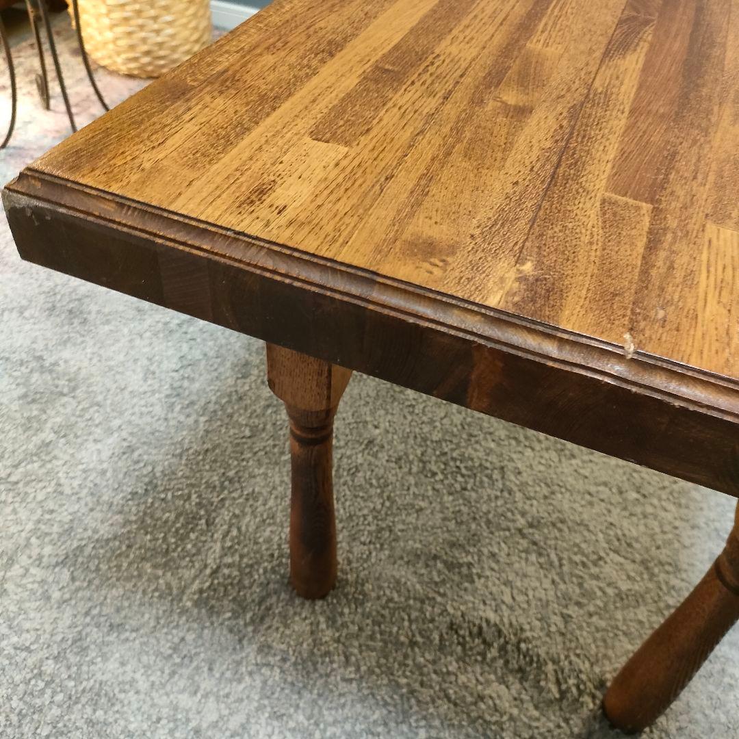 【cornell】天然木ヴィンテージ ローテーブル クラシカル脚