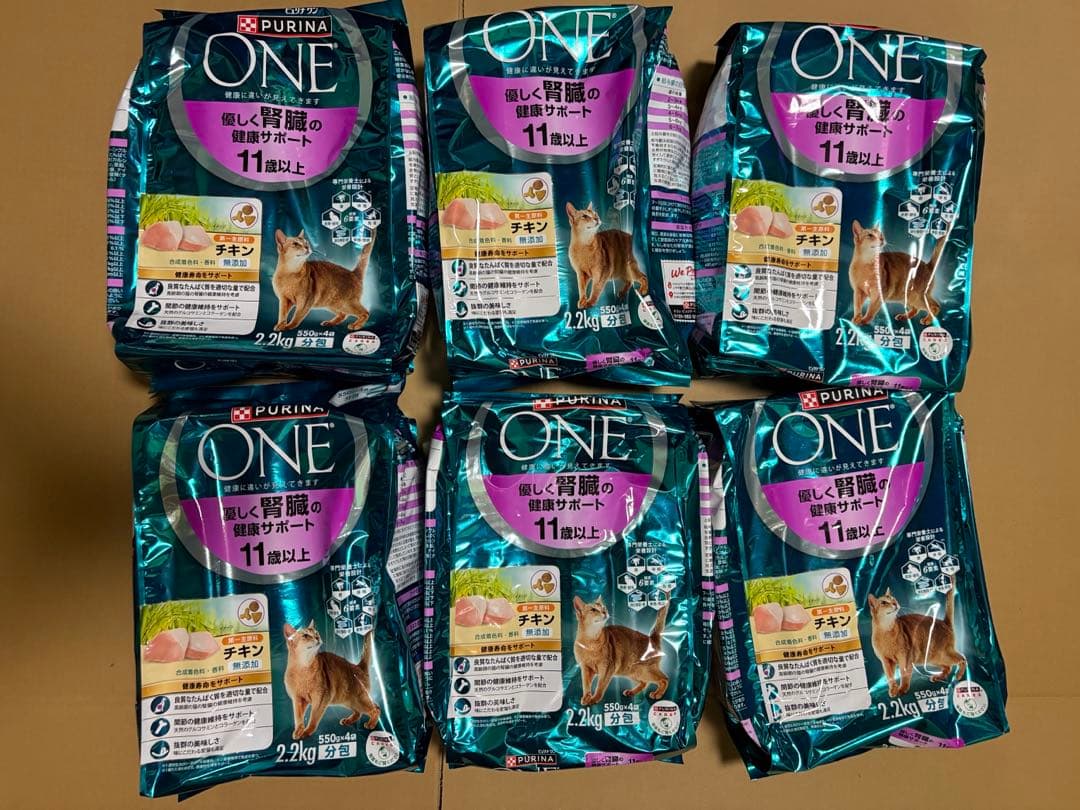 ピュリナワンキャット 優しく腎臓の健康サポート 11歳以上チキン 2.2kg×6