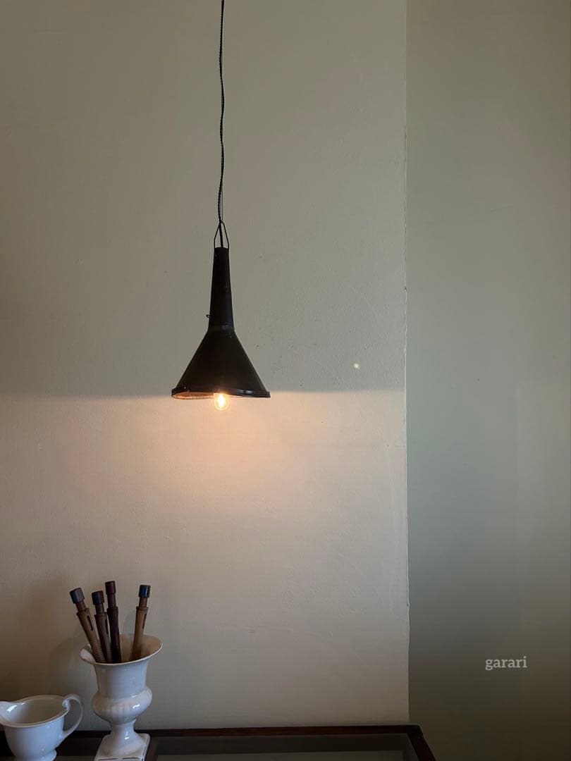 ワイヤーレール照明　古道具照明長さ調整　ワイヤーフック照明 ペンダントライト