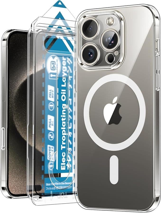 iPhone 15 Pro ケース MagSafe対応 透明 ワイヤレス充電