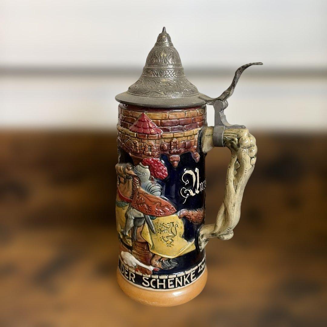 西ドイツ「トラブル タイムズ」ビール シュタイン　置物　インテリア