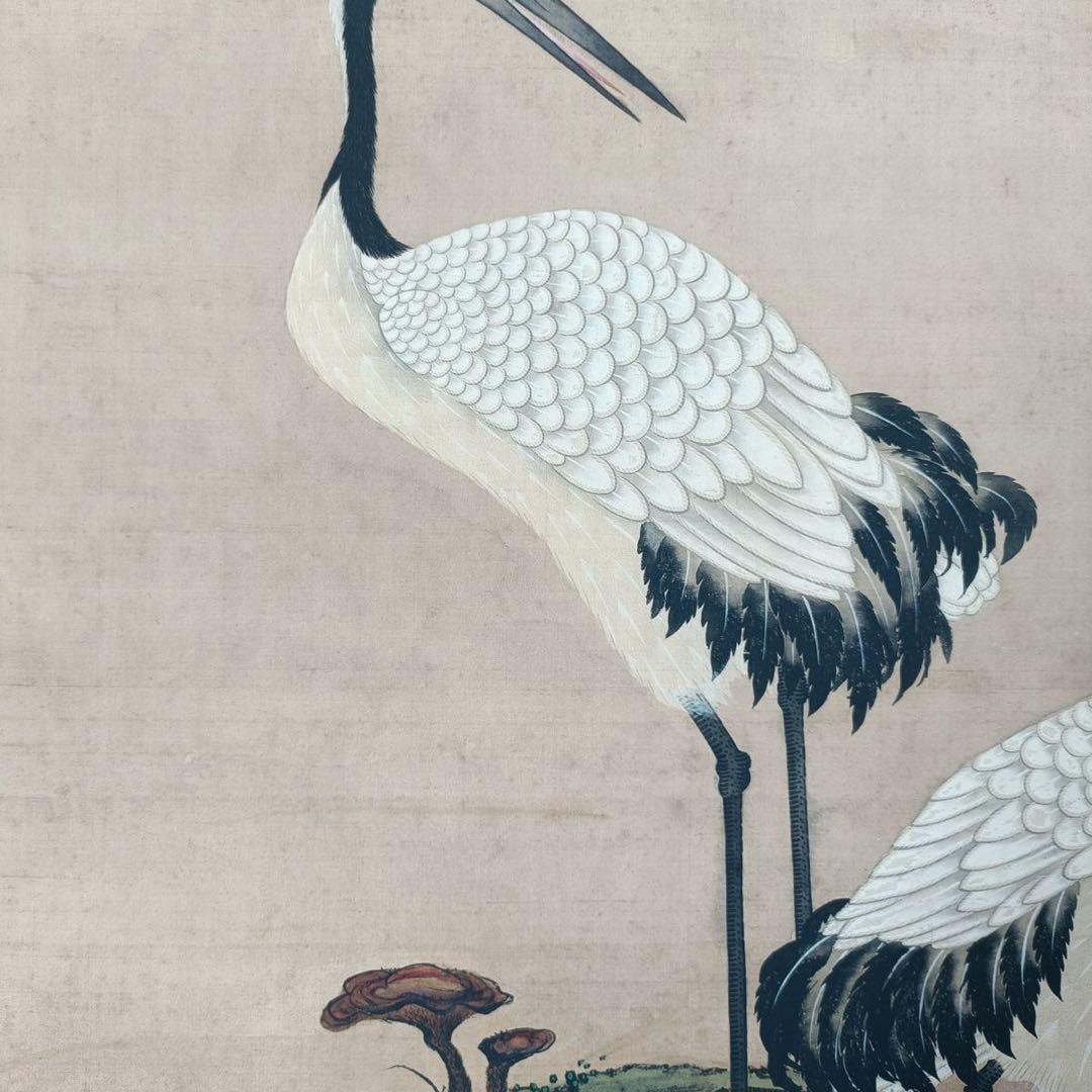 邹一桂「蟠桃図」三尺中堂掛け軸 付属封筒・証明書付 77×175cm