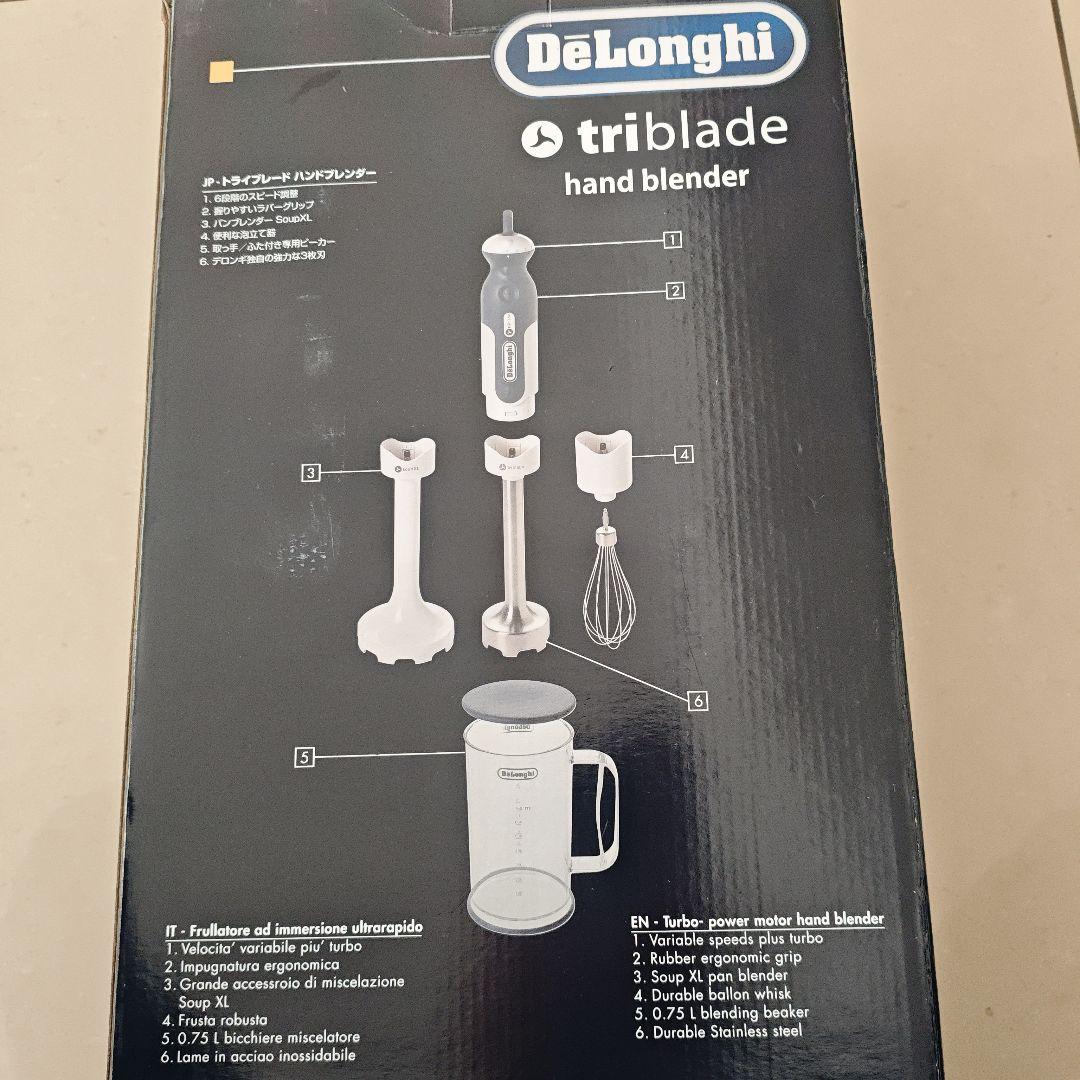 【未使用】DeLonghi DHB721 トライブレード ハンドブレンダー