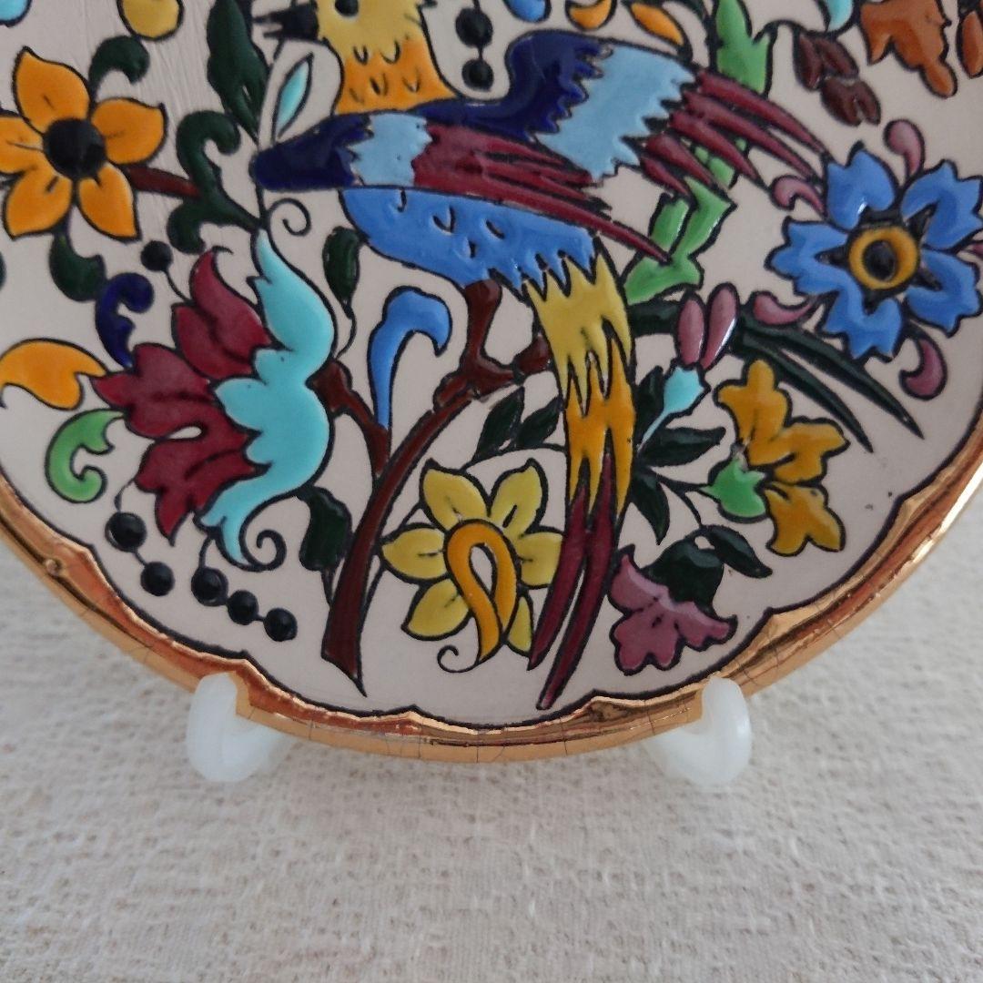 【金高騰中】PAIN スペインSEVILLA セビリア焼24k 金彩 飾皿３枚組