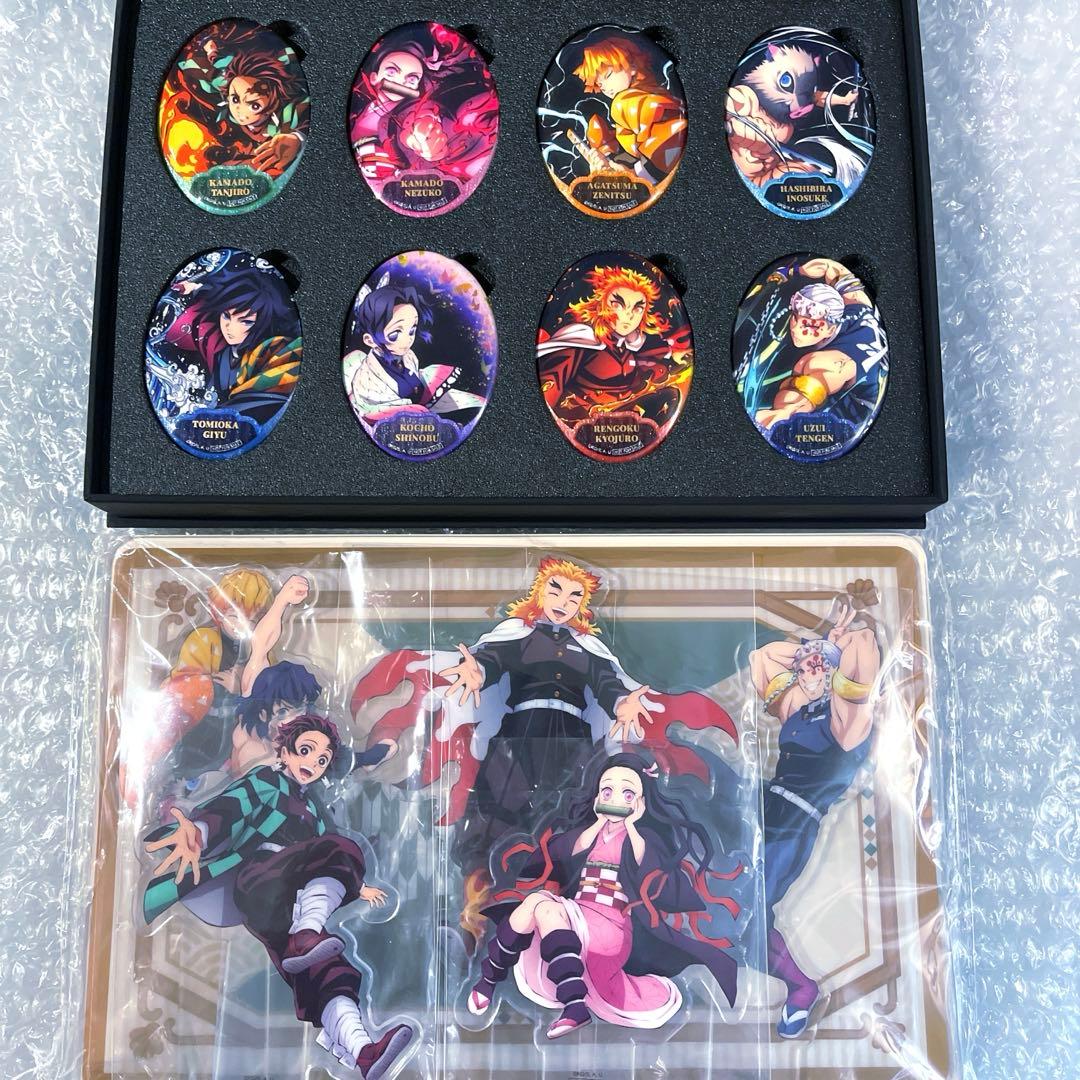 鬼滅の刃 中国 全集中展 北京 缶バッジ 8種セット アクリルスタンドセット