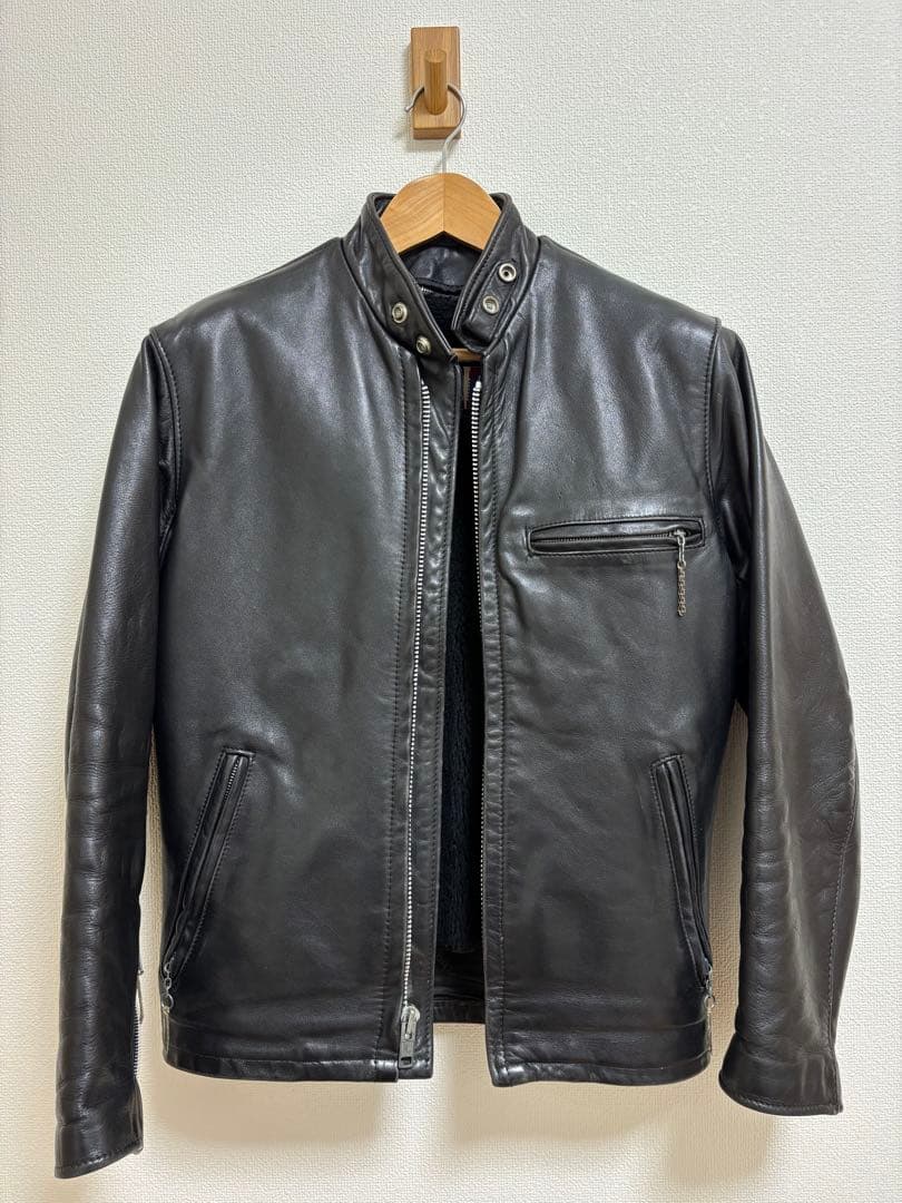 こ*ぎ様 schott 141 シングルライダースジャケット　34