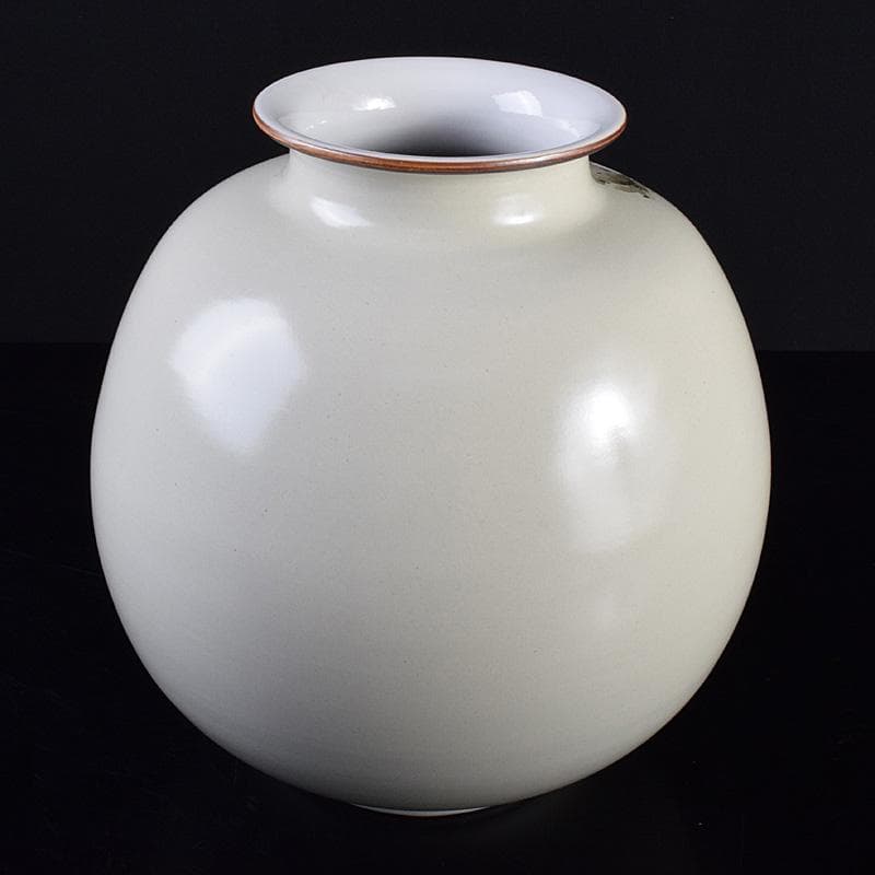 九谷焼　伝統工芸士　中村陶志人作　色絵　花雀文瓶　箱蓋無し　C　R7743B