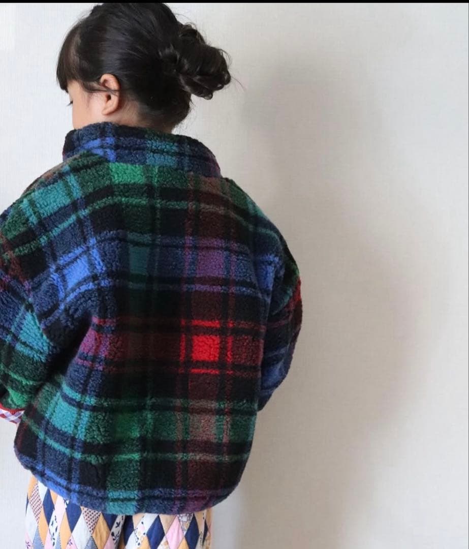 fish & kids リバーシブルボアジャケット アウター　2-3y