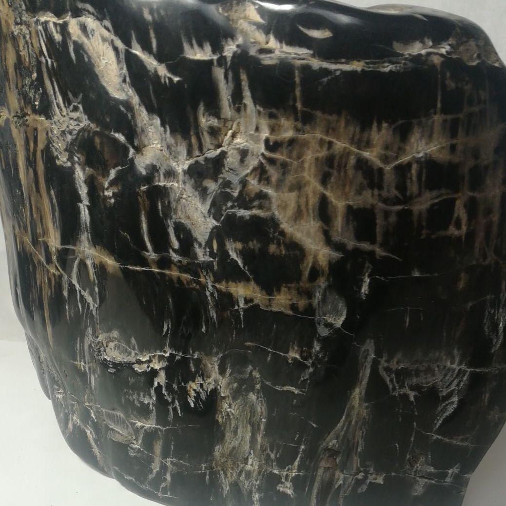 木化石　置物　鑑賞石　台座付