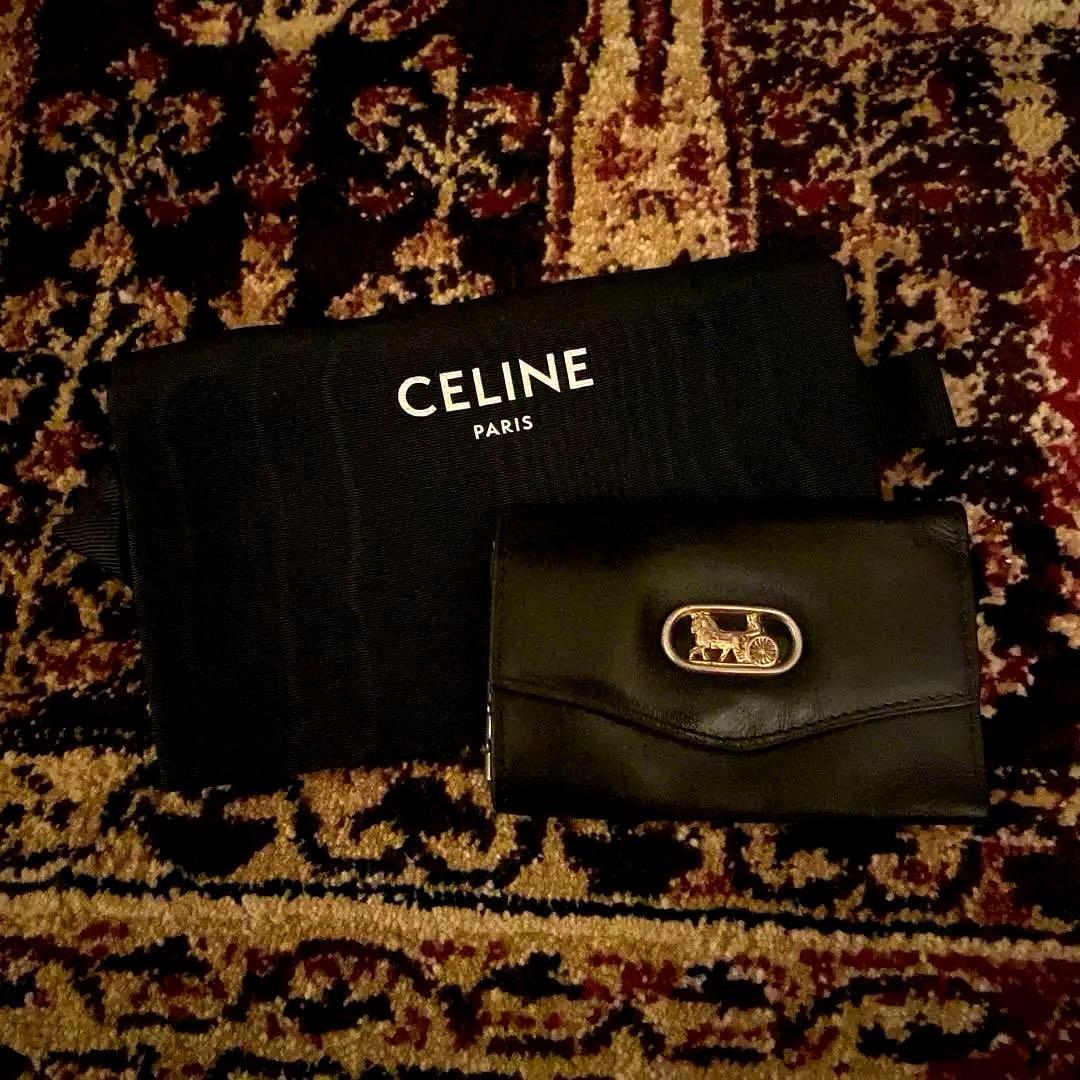 セリーヌ CELINE 本革6連キーケース ブラック