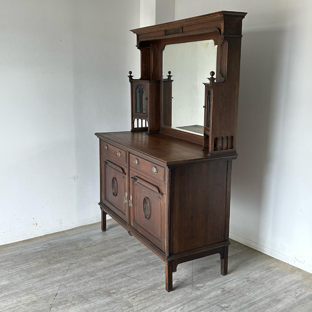 イギリス アンティーク 家具 ミラーバックサイドボード 1930年頃 609A