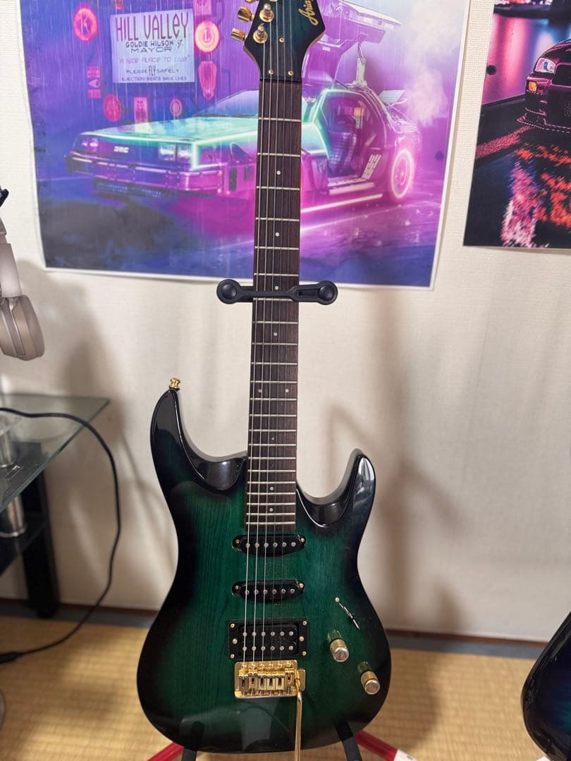 エレキギター グラデーショングリーン aria proll