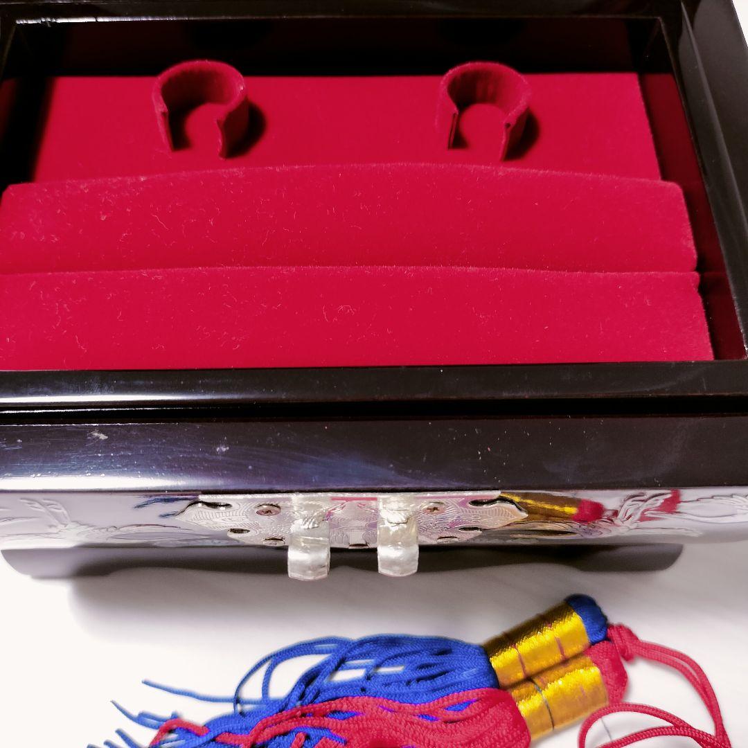 韓国伝統工芸　宝石箱　オルゴール　ジュエリーボックス　玉手箱　南京錠　嫁入り道具