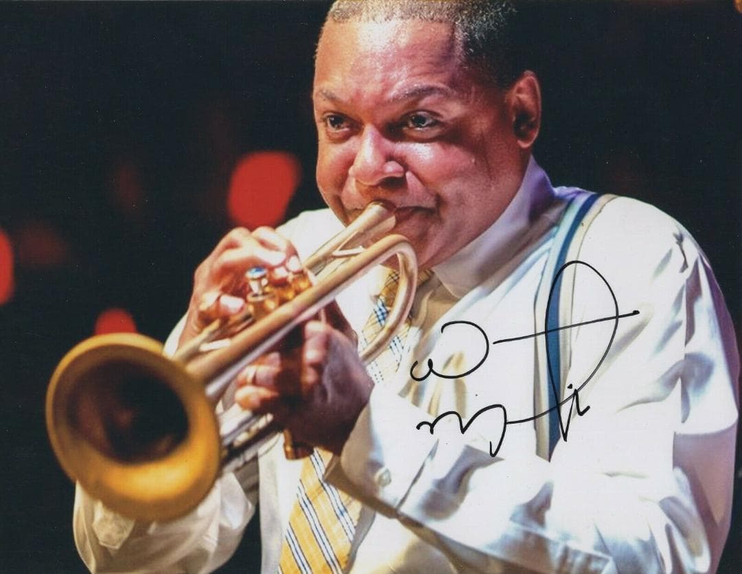 直筆サイン入り写真 ウィントン・マルサリス トランペット 作曲家 SA鑑定済