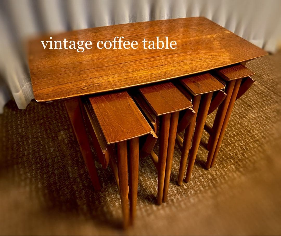 ふなこ　ヴィンテージ テーブルセット 4人掛　収納　４脚セット 北欧