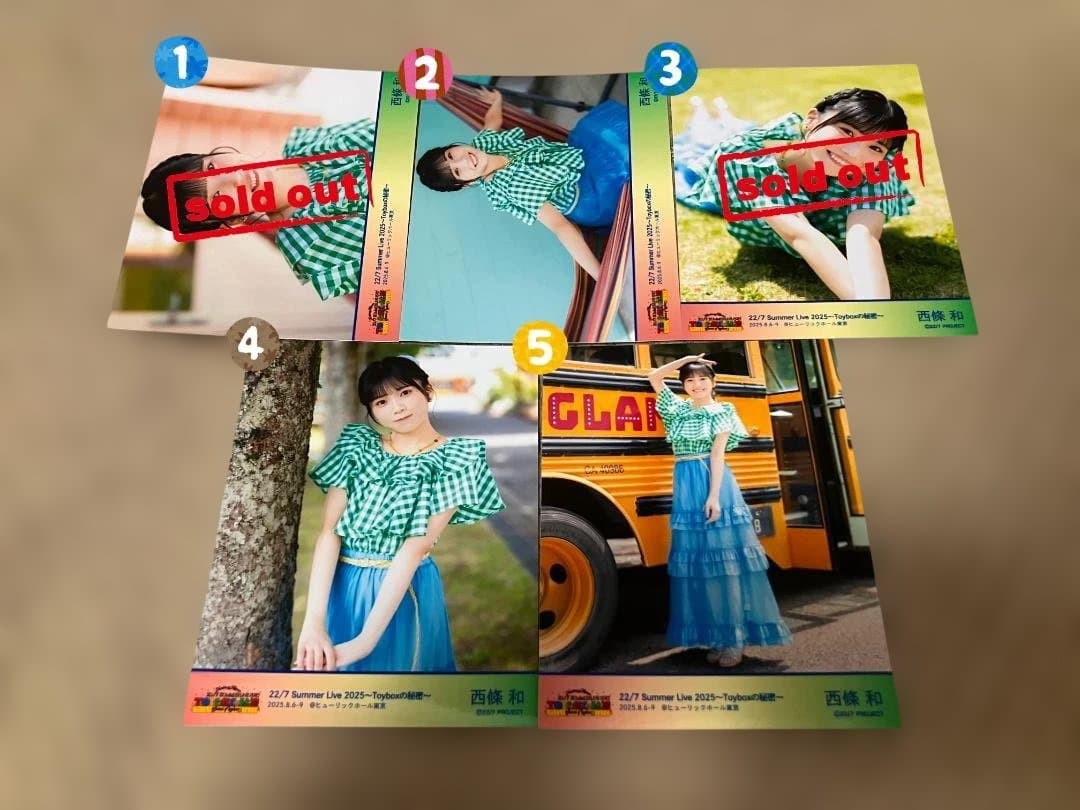 ナナニジ　22/7　トロピカル衣装　ブロマイド　西條和　バラ売り