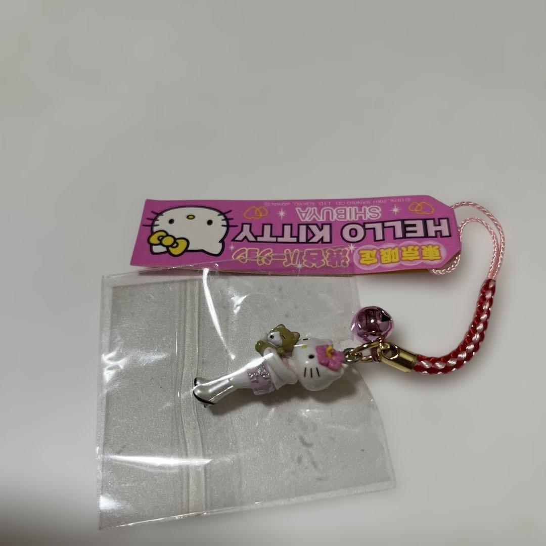 ハローキティ 渋谷バージョン ストラップ 根付け 2004年 サンリオ レア