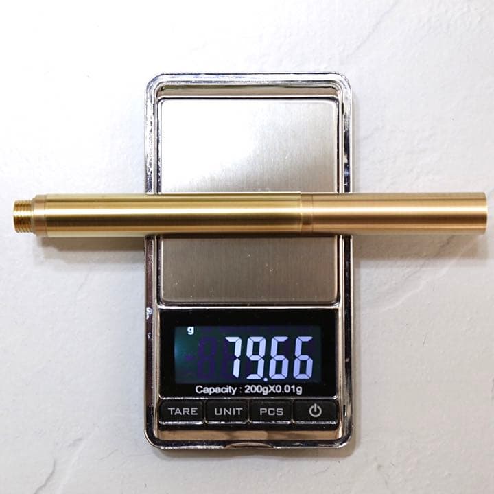 【オリジナル制作】真鍮無垢 キャップ式万年筆　ずっしり 重量感