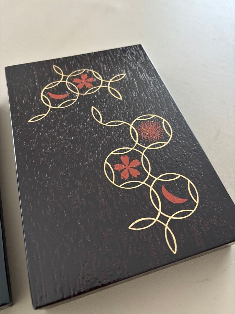 茶道具 搔き合わせ 溜め色 塗り 四季七宝蒔絵 未使用茶箱 おまけセット付き