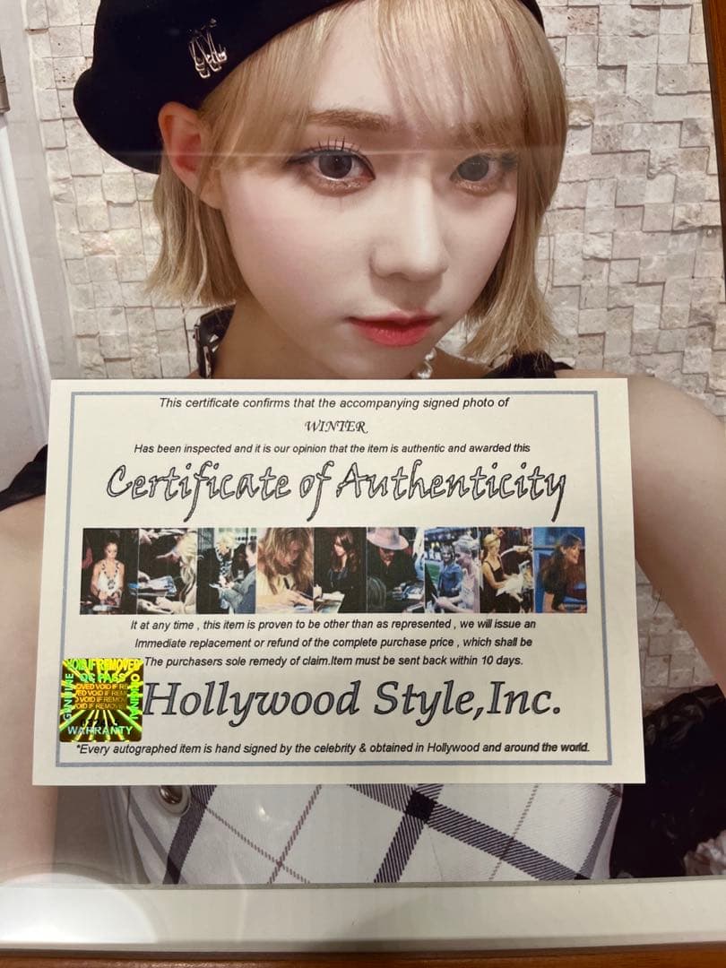 H*6様 aespa ウィンター 直筆サイン 証明書付き