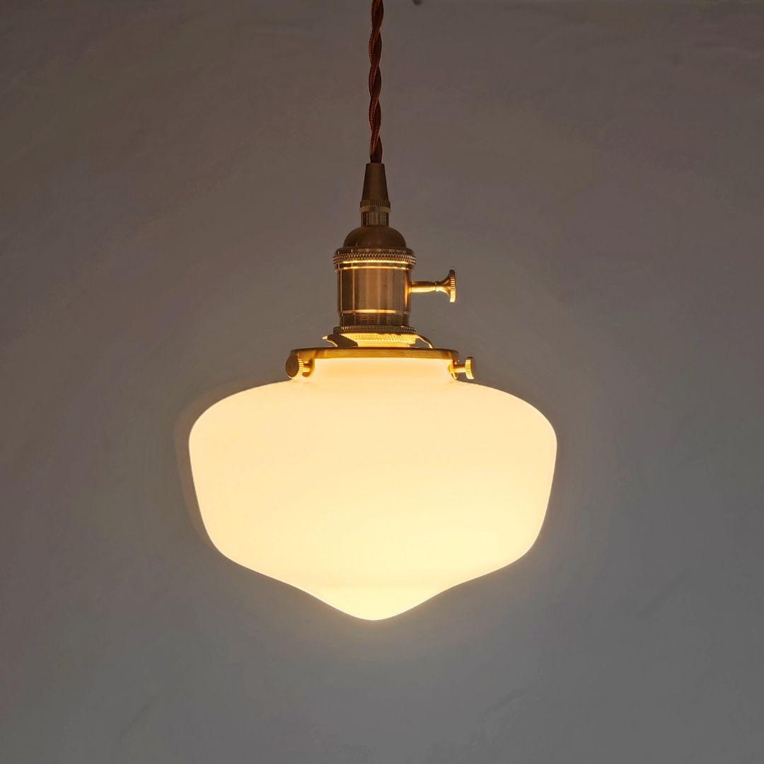 ミルクガラス　ペンダントライト ガラスシェード　迅速発送