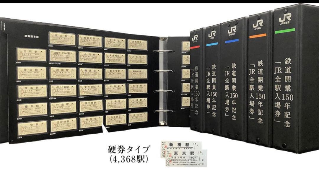 鉄道開業150周年記念　JR全駅入場券