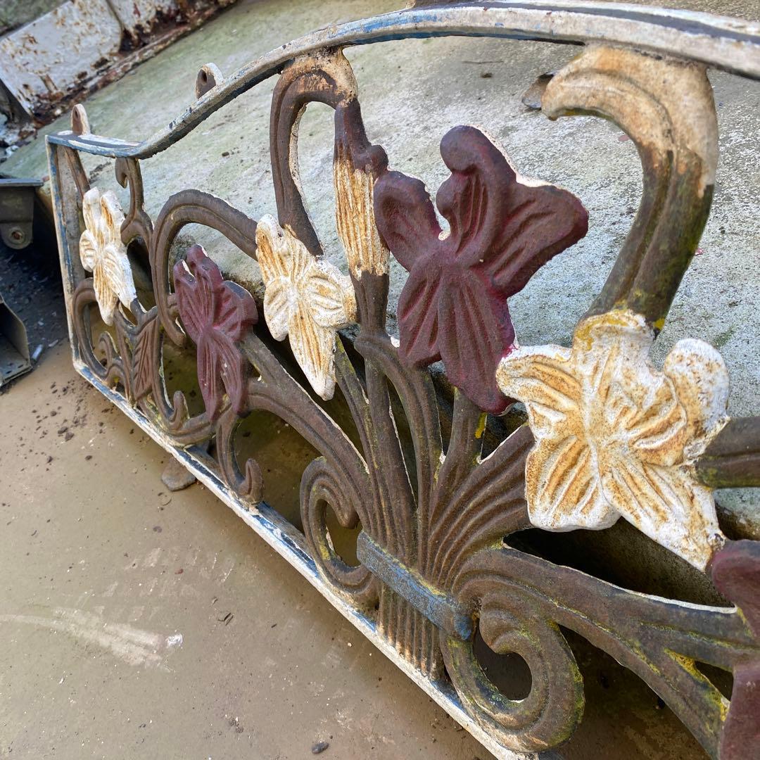 [匿名配送]ガーデンフェンス　アンティーク　ジャンクガーデン　アイアン　シャビー