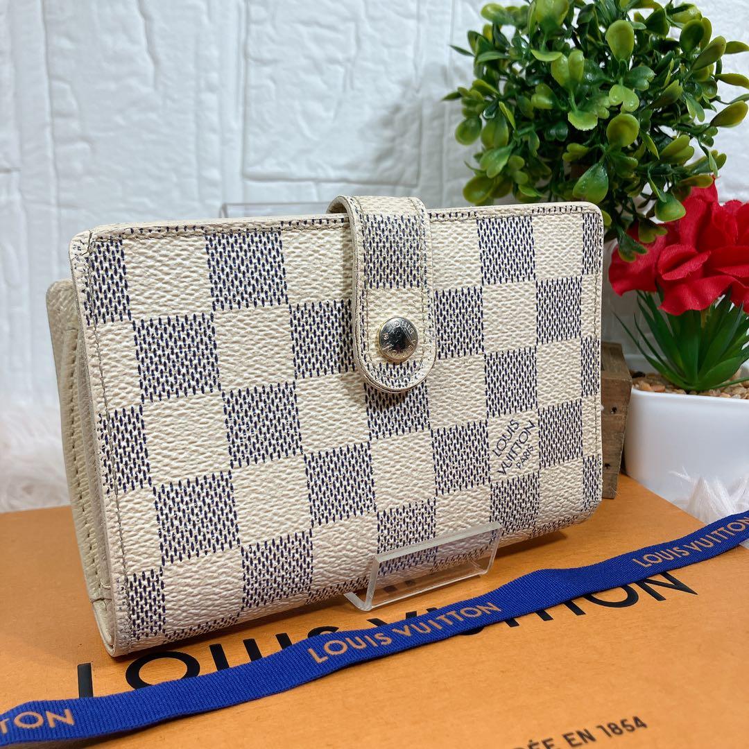 ！美品！ ルイヴィトン ダミエ アズール ポルトフォイユ ヴィエノワ 新型 財布