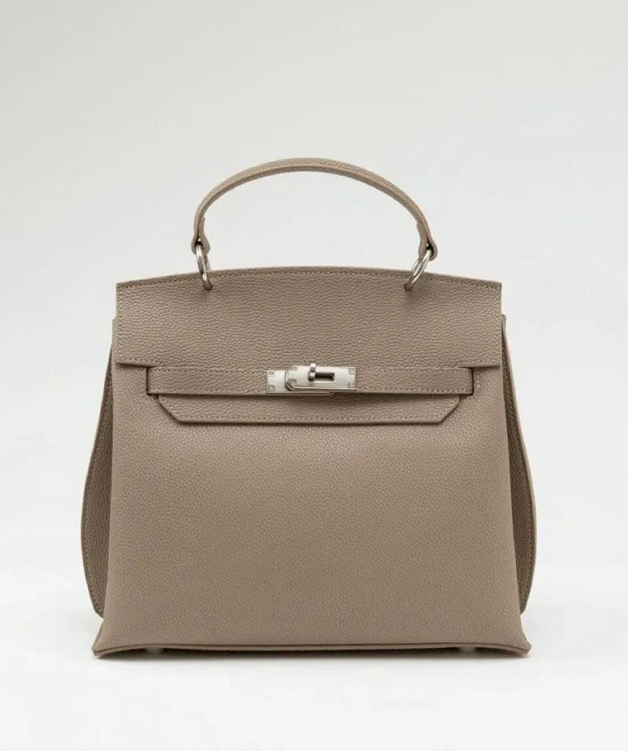 【完売品】新品未使用 デボネア スモール ハンドバッグ　レザー 本革 グレージュ