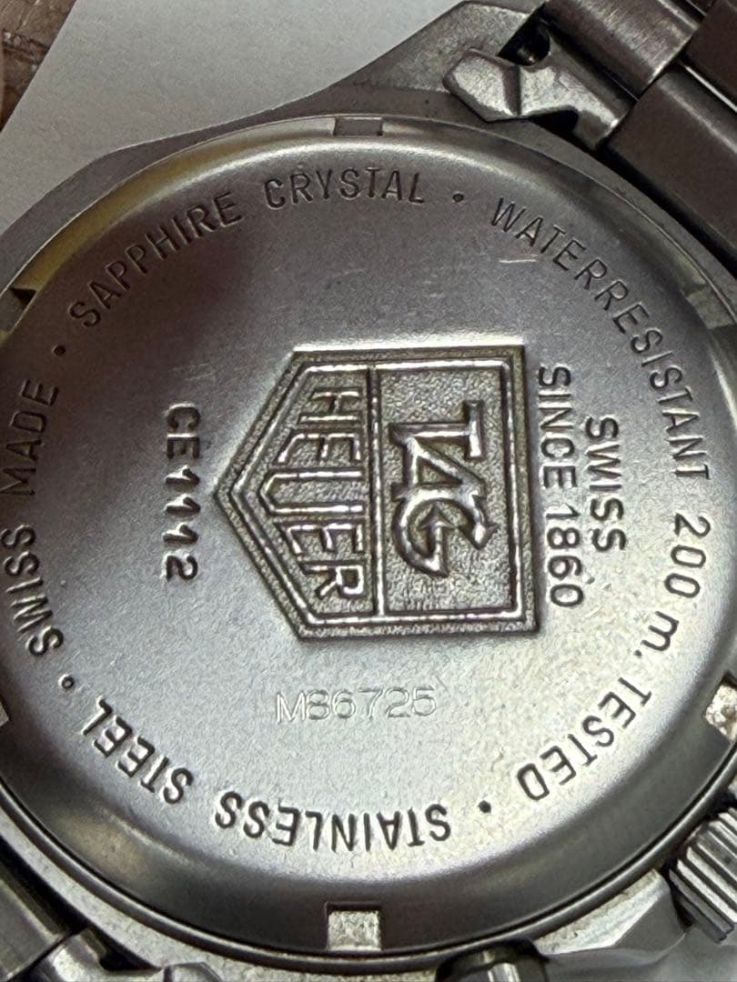 レアモデル超美品タグホイヤークォーツクロノグラフCE1112