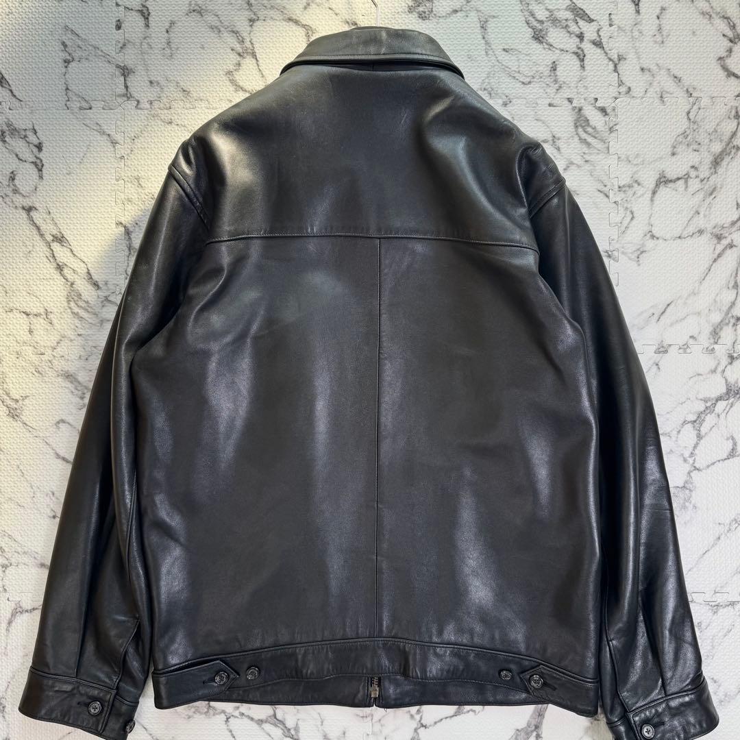 美品◯ポロラルフローレン　レザージャケット　ポニーロゴ　ヴィンテージ　ラムレザー