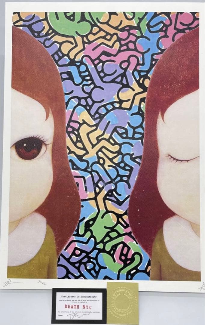 DEATH NYC 世界限定100枚 アートポスター 奈良美智 ／キースヘリング