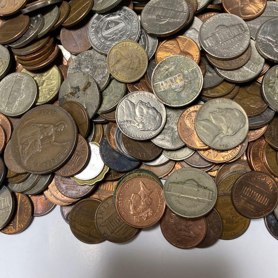 外国 昔の貨幣 古銭 世界のまとめ売り 正味3.6kg NO.41