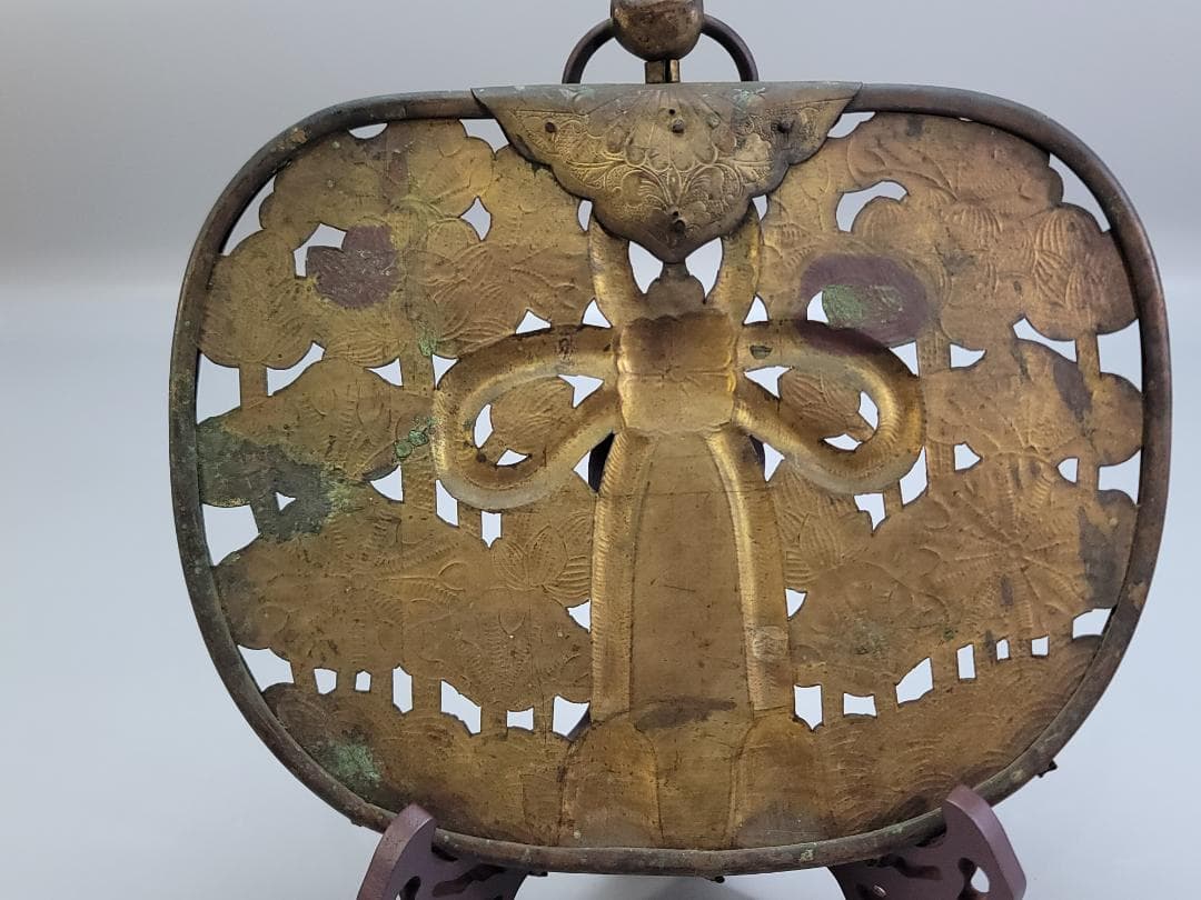 仏教美術 華鬘 古銅 鍍金 装飾