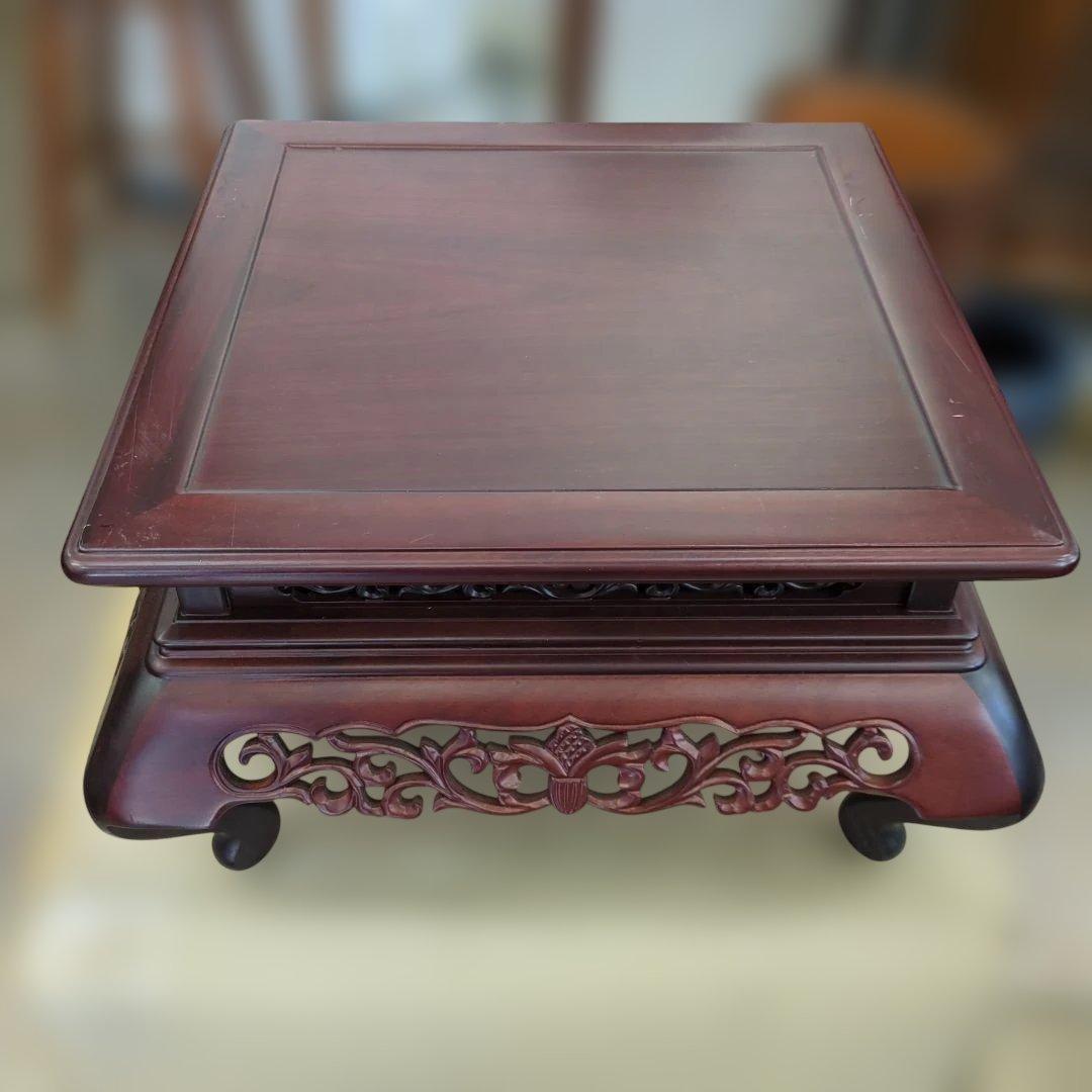 飾り台　木製　透かし　猫脚　台　花台　物置き　置き台　脚付