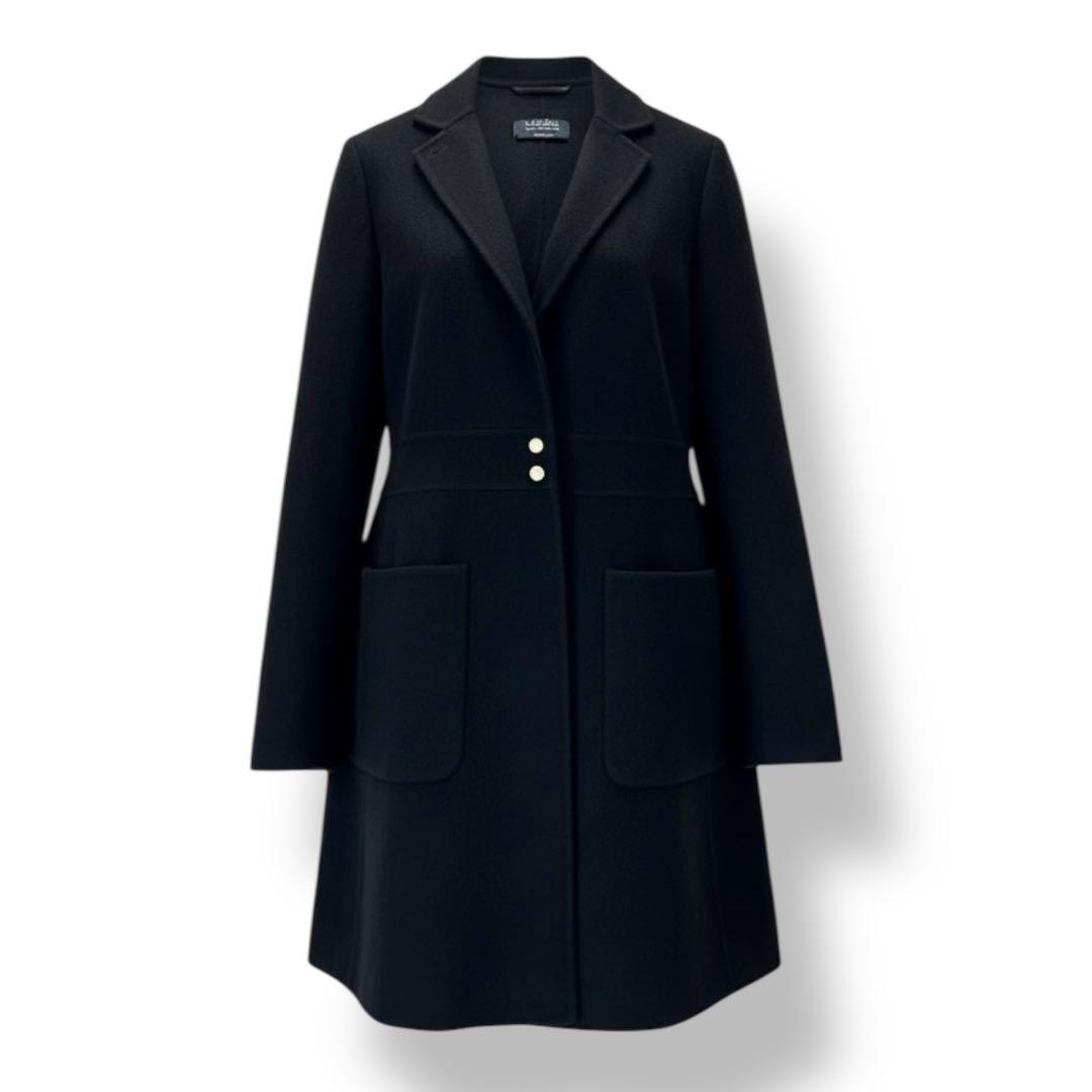 マックスマーラ アンゴラ クチートアマーノ チェスターコート ジャケット 黒