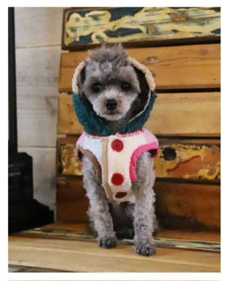 新品未使用　アトリエgg　クレイジーパッチボアベスト　ピンクベース