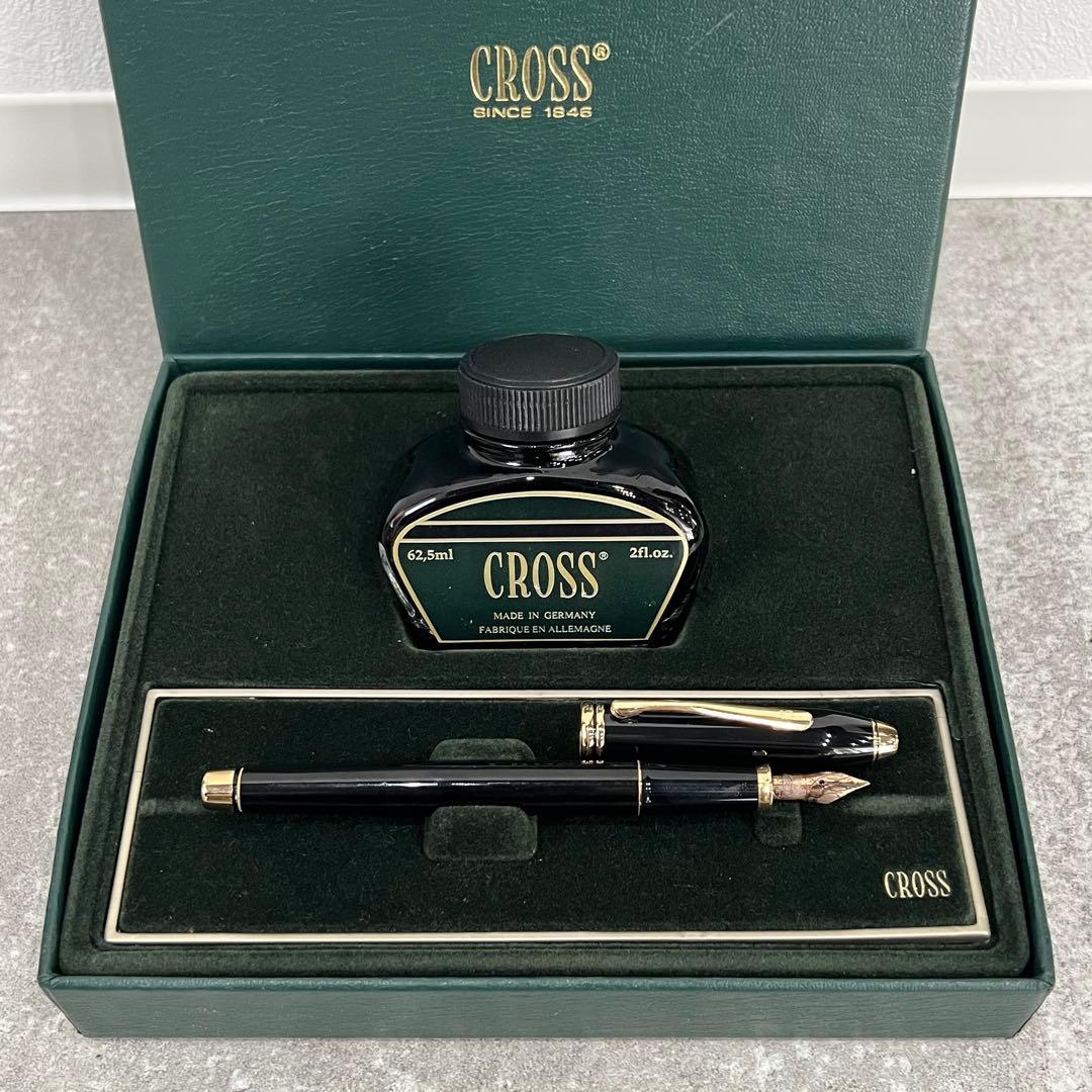 美品 CROSS タウンゼント 14k万年筆 インクセット クロス
