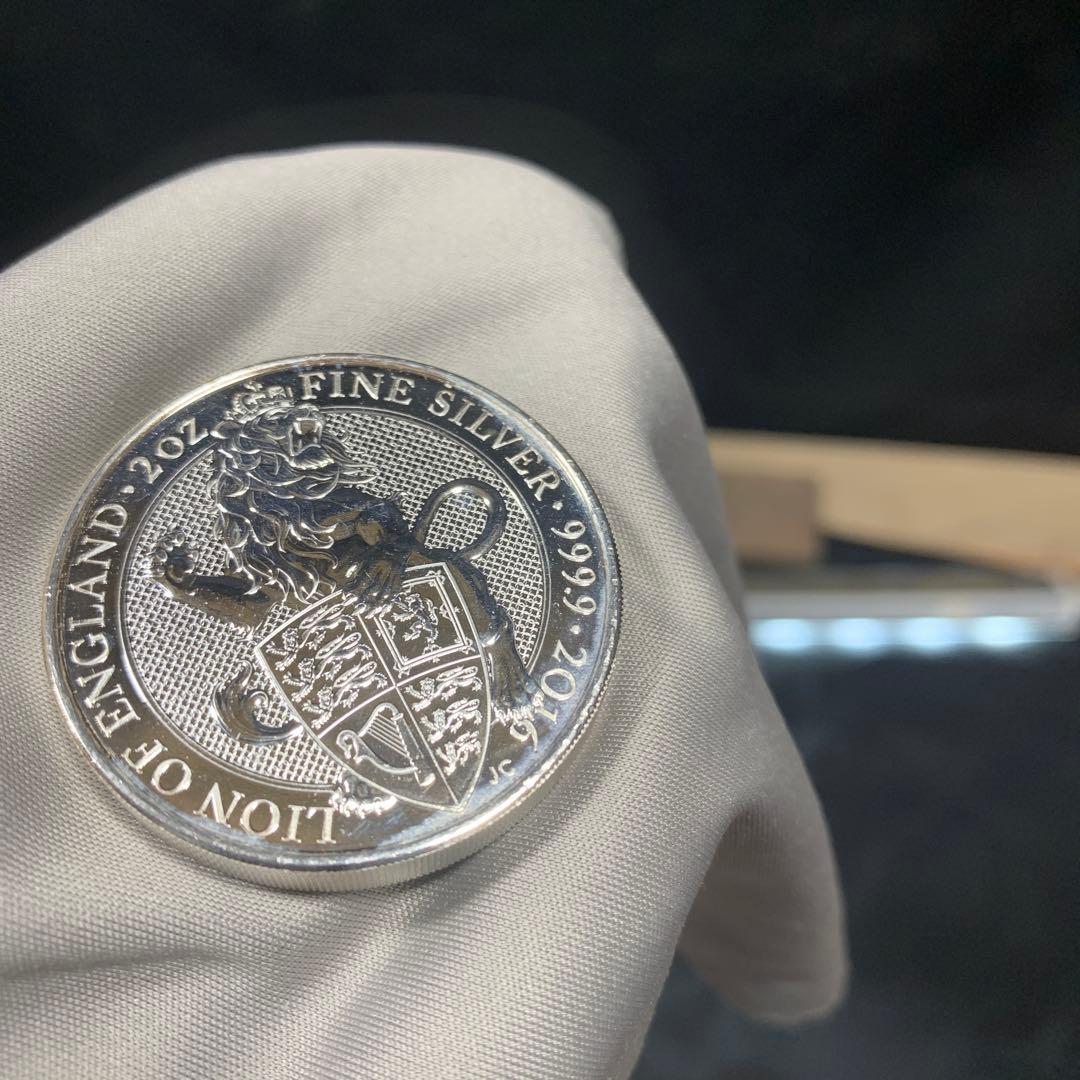 その4　純銀貨 2オンス クイーンズビースト　2016 ライオン・イングランド
