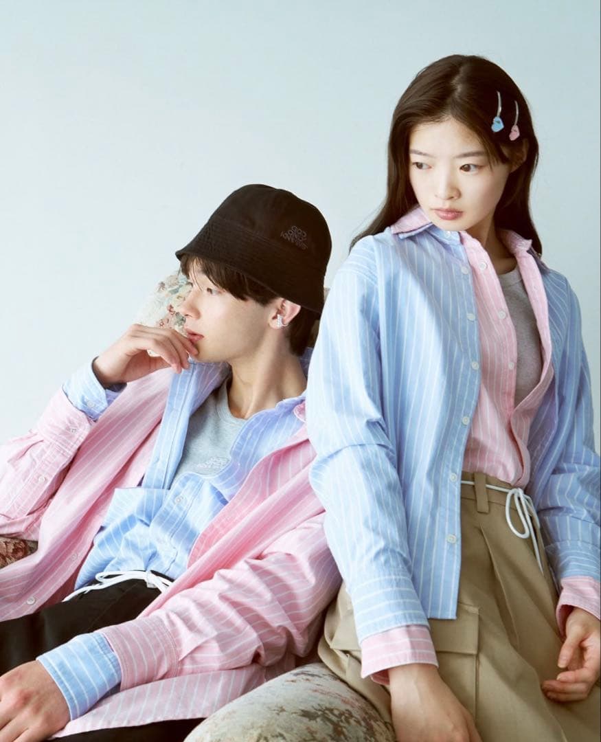 GOD ONLY KNOWS ストライプシャツ　ブルー S