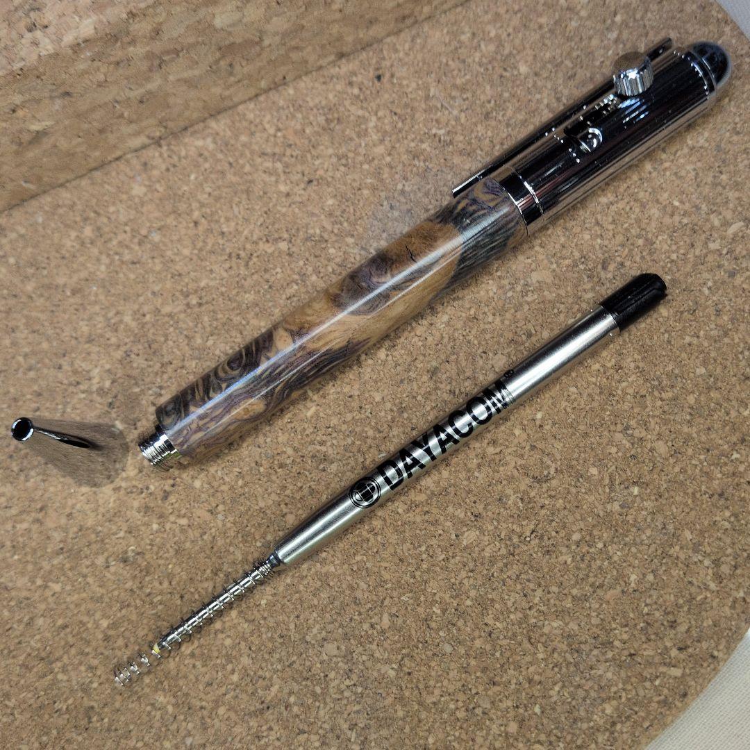 スライドペン　木軸ペン　スタビライズドウッド