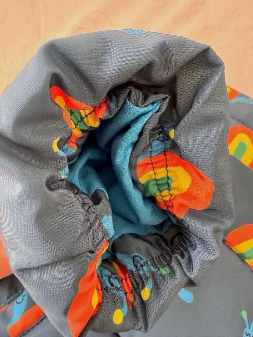 【極美品】⭐︎ステラマッカートニー　虹とカタツムリ柄　ボア付き　ダウンコート24m