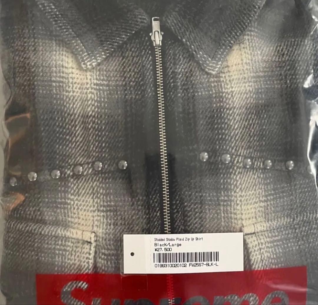ジャケット・アウター Supreme Studded Shadow Plaid ZipUpShirt