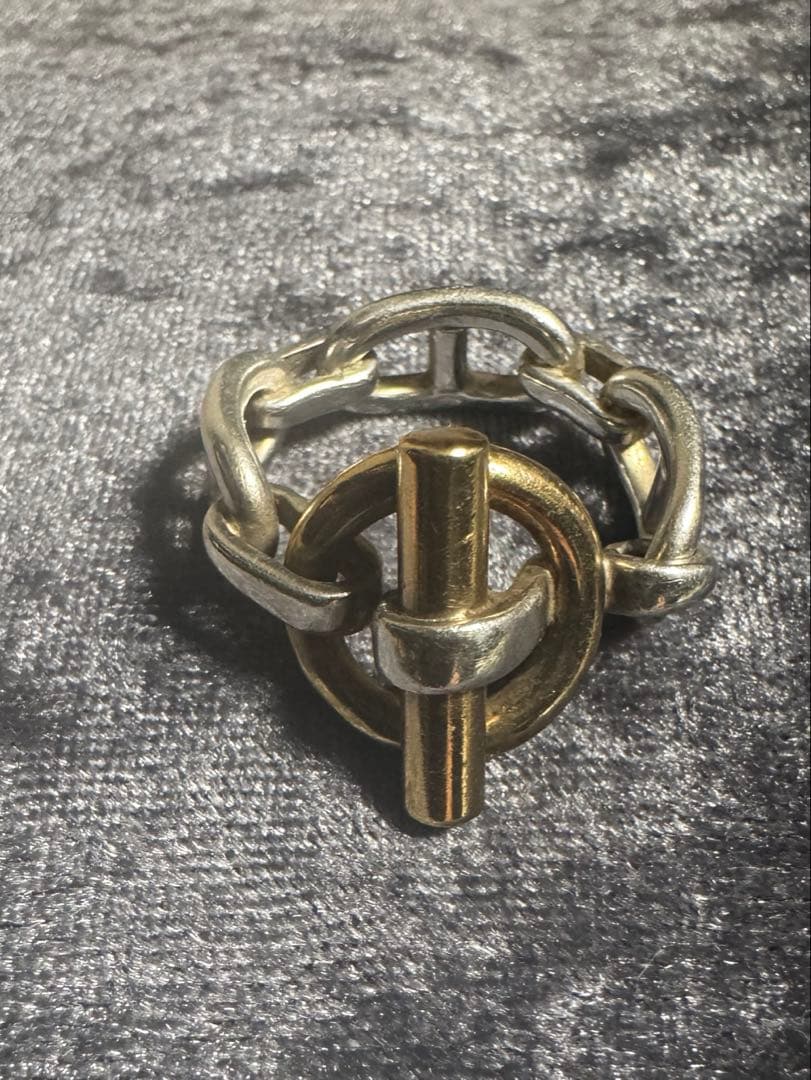 HERMES シェーヌダンクル　18Kコンビリング ヴィンテージ