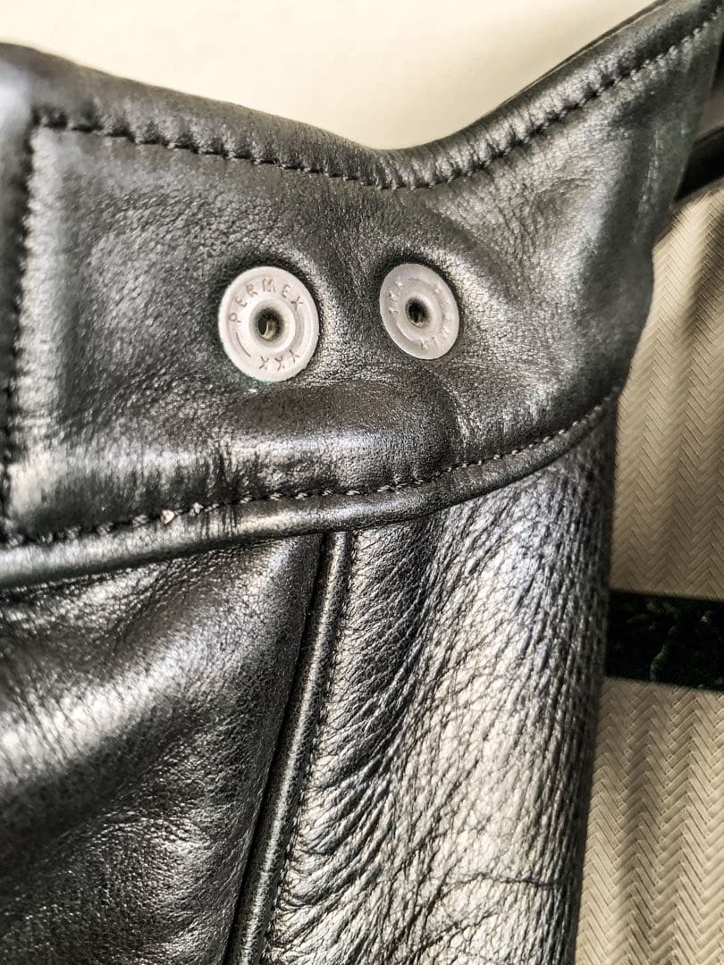 【定価30万円・EXILE着】　コールブラック 極上イーグルレザージャケット