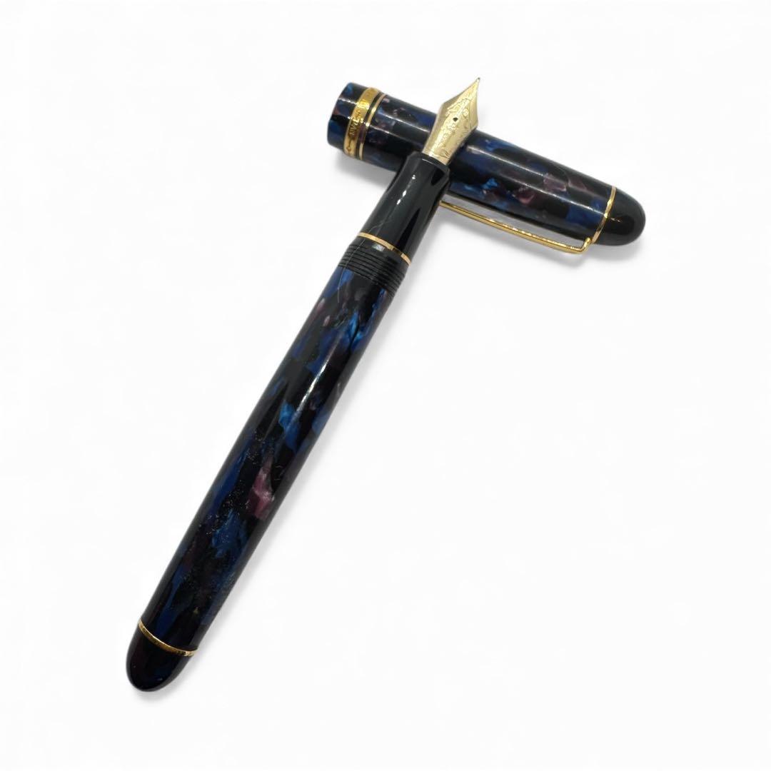 パイロット 万年筆 カスタム LE ブルー系マーブル