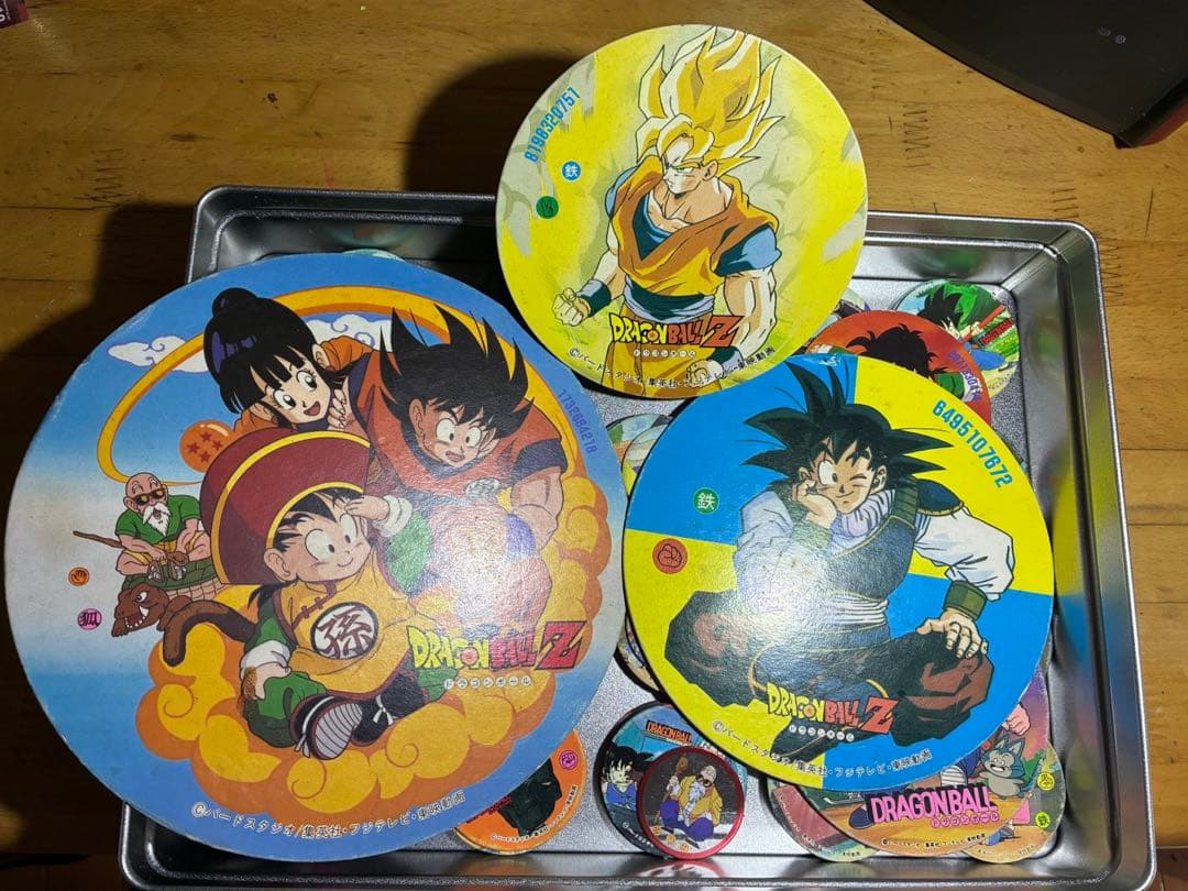 ドラゴンボールZなどレトロめんこ208枚超大量♪特大18cmジャンボメンコ