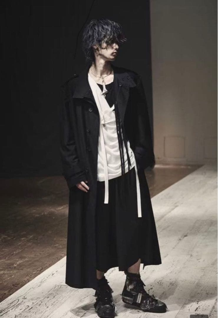 yohji yamamoto POUR HOMME22ssダーツクロップドパンツ