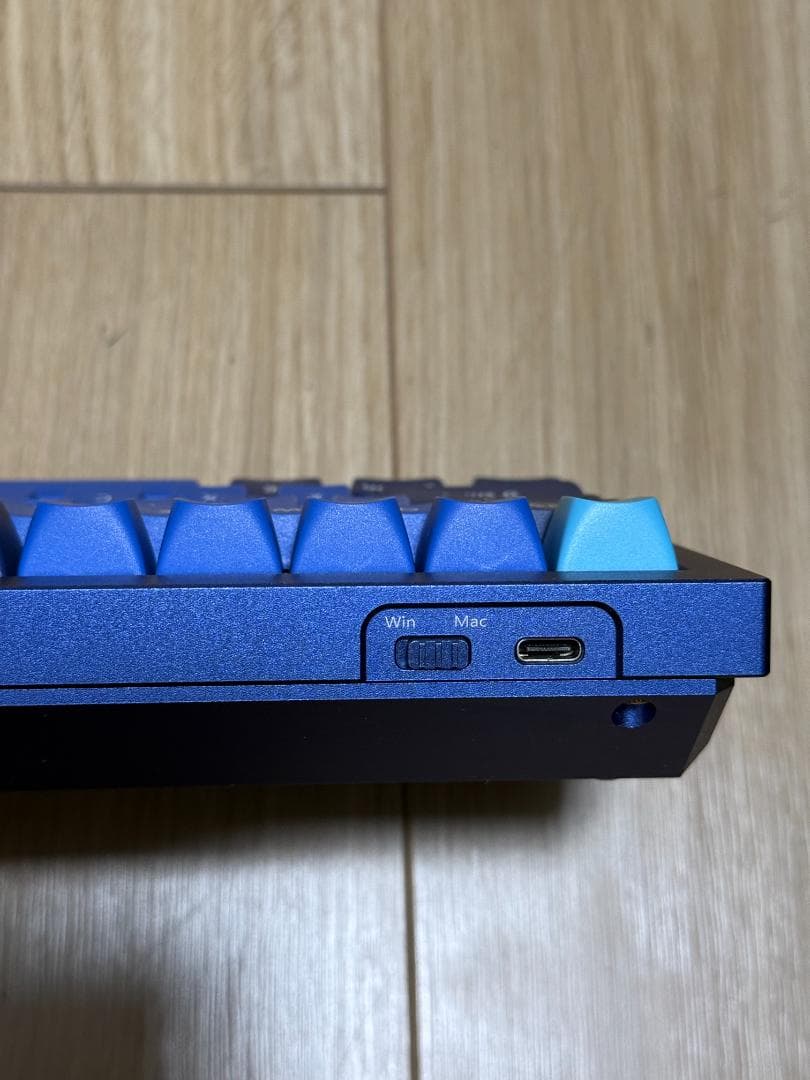 ★極美品★Keychron Q2 ネイビーブルー Gateron赤軸 ノブ付