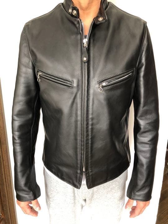 ショット　立襟　シングルライダース　38